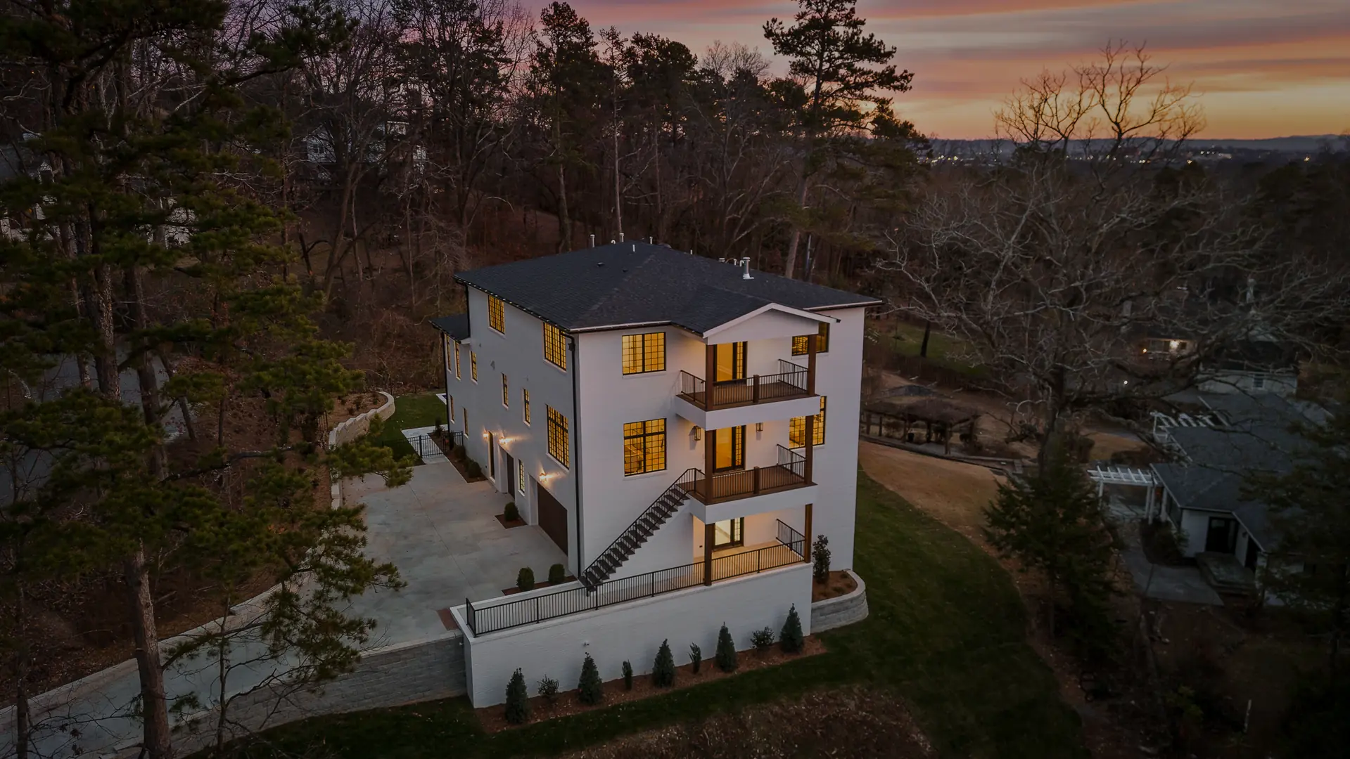 Custom home exterior in Hinsdale by CMA Builders